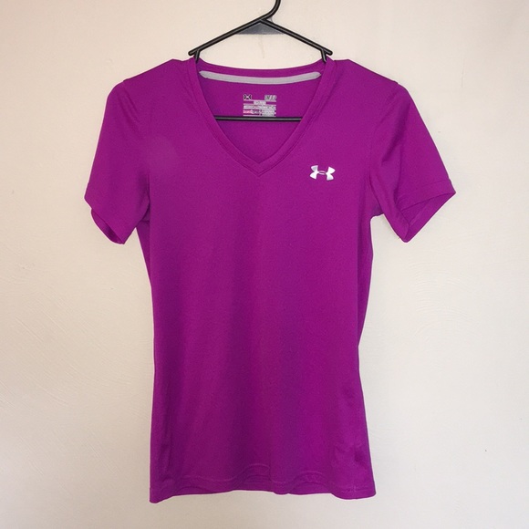 NEON PINK UNDER ARMOUR TEE - Picture 1 of 3